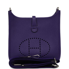 Hermes Evelyne 23 Purple Clemence Palladium Hardware