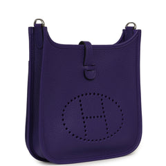 Hermes Evelyne 23 Purple Clemence Palladium Hardware