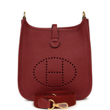 Hermes Evelyne TPM Rouge H Clemence Gold Hardware - Thumbnail View 1
