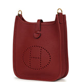 Hermes Evelyne TPM Rouge H Clemence Gold Hardware - Thumbnail View 5