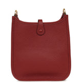 Hermes Evelyne TPM Rouge H Clemence Gold Hardware - Thumbnail View 4