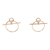 Hermes Small Loop Earrings Rose Gold Hardware