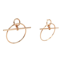 Hermes Small Loop Earrings Rose Gold Hardware