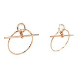 Hermes Small Loop Earrings Rose Gold Hardware