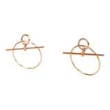 Hermes Small Loop Earrings Rose Gold Hardware
