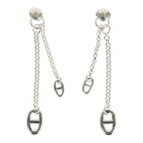 Hermes Farandole Drop Earrings PM Sterling Silver Hardware