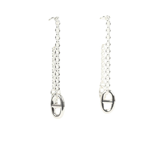Hermes Farandole Drop Earrings PM Sterling Silver Hardware