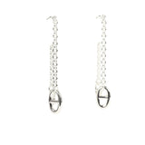 Hermes Farandole Drop Earrings PM Sterling Silver Hardware