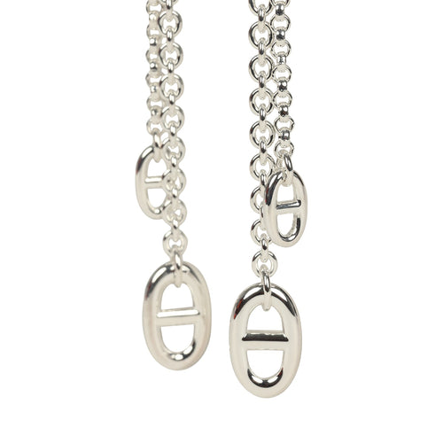 Hermes Farandole Drop Earrings PM Sterling Silver Hardware