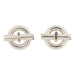 Hermes Mini Chaine D'Ancre Stud Earrings Sterling Silver