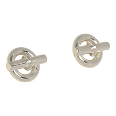 Hermes Mini Chaine D'Ancre Stud Earrings Sterling Silver