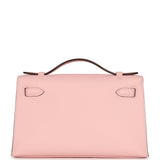 Hermes Kelly Pochette Rose Sakura Swift Palladium Hardware - Thumbnail View 4