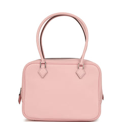 Hermes Mini Plume 21 Bag Rose Sakura Chèvre Palladium Hardware