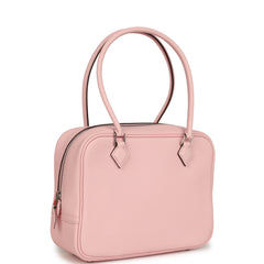 Hermes Mini Plume 21 Bag Rose Sakura Chèvre Palladium Hardware