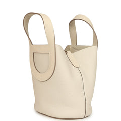 Hermes In-The-Loop 18 Craie Clemence and Swift Gold Hardware