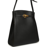 Vintage Hermes Kelly Sport 29 GM Black Ardennes Gold Hardware