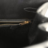 Vintage Hermes Kelly Sport 29 GM Black Ardennes Gold Hardware