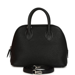 Hermes 1923 Bolide Mini Black Chevre Mysore Palladium Hardware