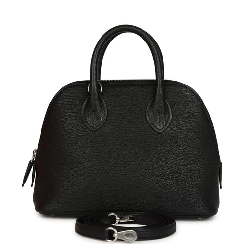 Hermes 1923 Bolide Mini Black Chevre Mysore Palladium Hardware
