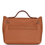 Hermes Mini 24/24 Bag Gold Evercolor and Swift Palladium Hardware - Thumbnail View 4