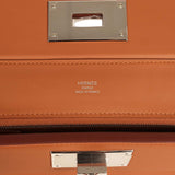 Hermes Mini 24/24 Bag Gold Evercolor and Swift Palladium Hardware - Thumbnail View 7