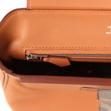 Hermes Mini 24/24 Bag Gold Evercolor and Swift Palladium Hardware - Thumbnail View 8