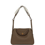 Hermes Lindy 26 Etoupe Clemence Gold Hardware - Thumbnail View 6