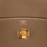 Hermes Lindy 26 Etoupe Clemence Gold Hardware - Thumbnail View 8
