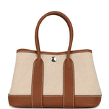 Hermes Garden Party Neo 23 Beige-Ecru Toile H Canvas and Gold Negonda Palladium Hardware - Thumbnail View 1