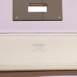 Hermes Mini 24/24 Bag Mauve Pale Verso Evercolor and Swift Palladium Hardware