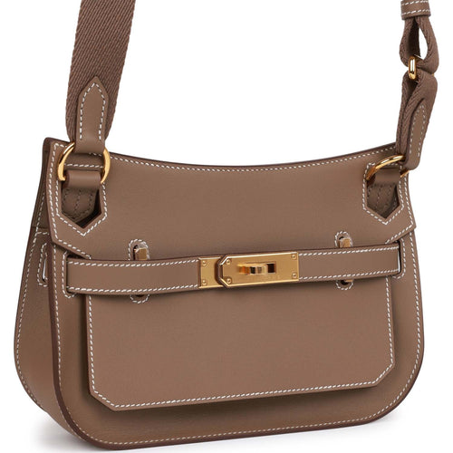 Hermes Jypsiere Mini Etoupe Swift Gold Hardware for MS