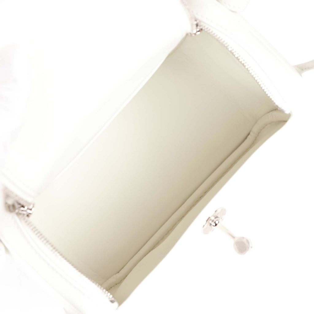 Hermes Rare 2019 Mini Bolide White with Palladium Hardware at 1stDibs