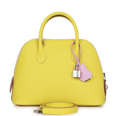 Hermes 1923 Bolide 25 Tricolor Lime, Mauve Sylvestre, and Nata Epsom Palladium Hardware