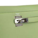 Pre-owned Hermes Kelly Ado Backpack Vert Criquet Evercolor Verso Palladium Hardware