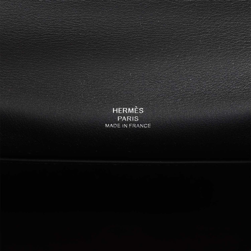 Hermes Kelly Pochette Noir Black Lézard Lizard Palladium Hardware #J -  Vendome Monte Carlo