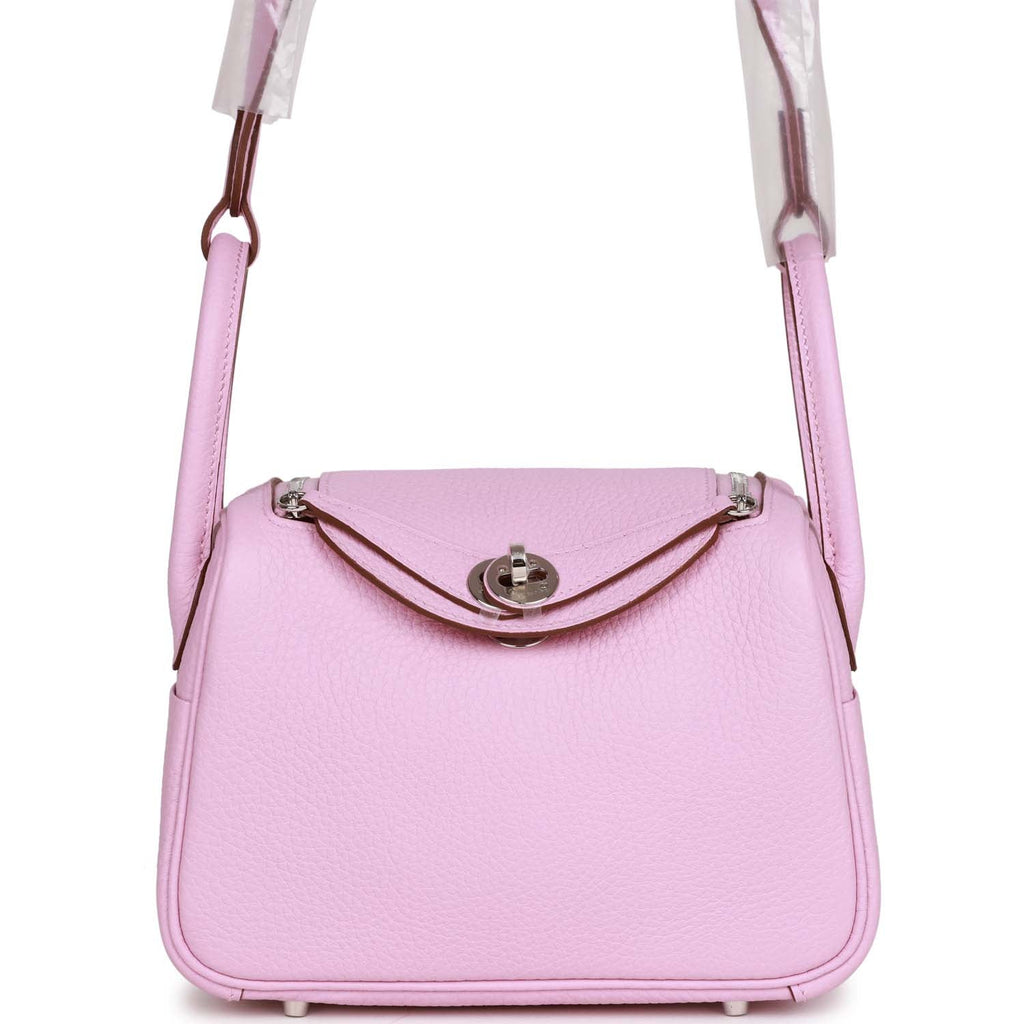 Brand New Hermès Mini Lindy Mauve Pink Sylvestre Clemence