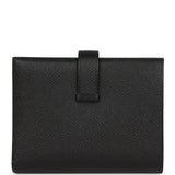 Hermes Bearn Compact Wallet Black Epsom Palladium Hardware
