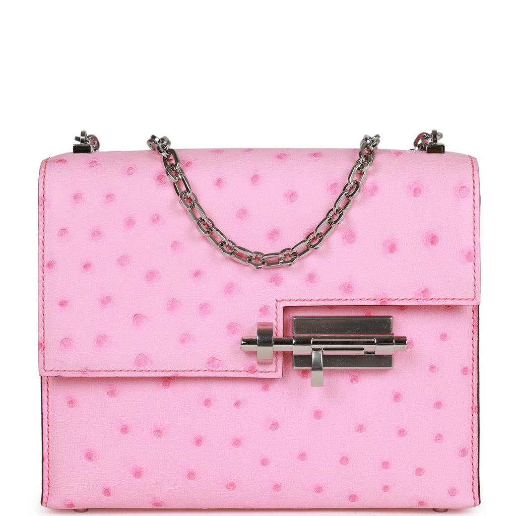 Fendi First Small - Pale pink ostrich leather bag