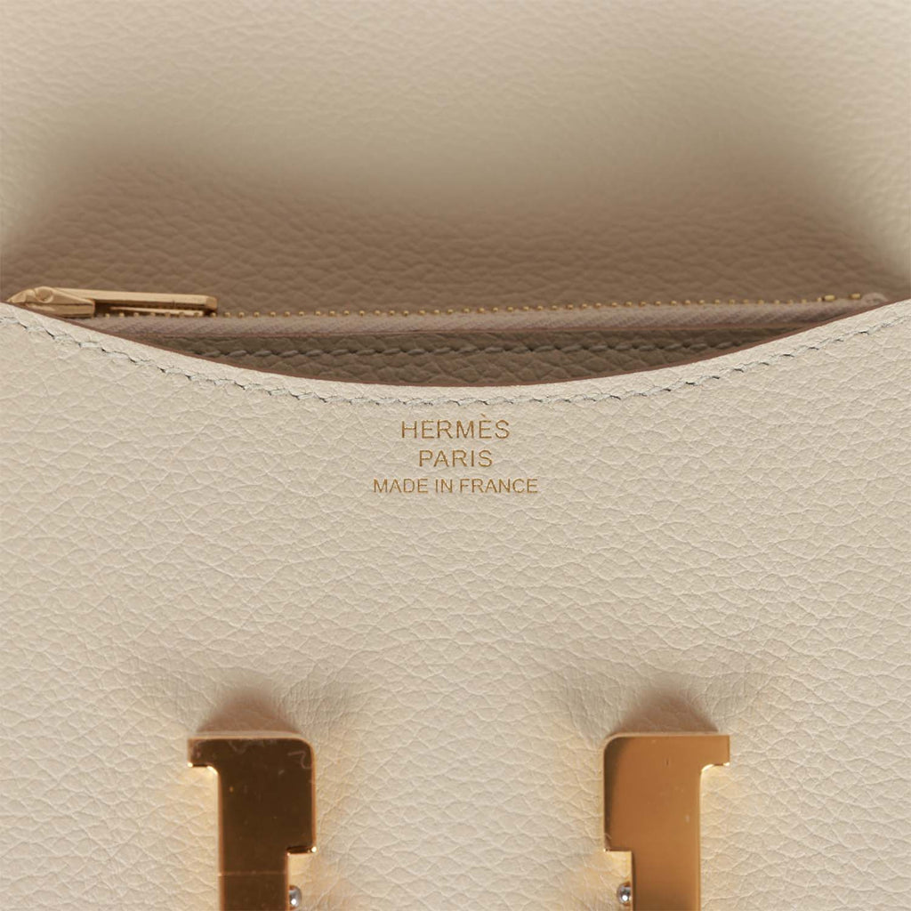 Hermes Constance Slim Wallet Beton Evercolor Gold Hardware