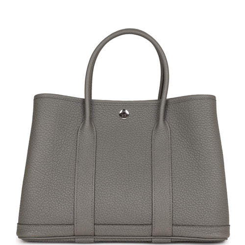 Hermes Garden Party 30 Gris Meyer Negonda Palladium Hardware