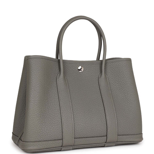 Hermes Garden Party 30 Gris Meyer Negonda Palladium Hardware