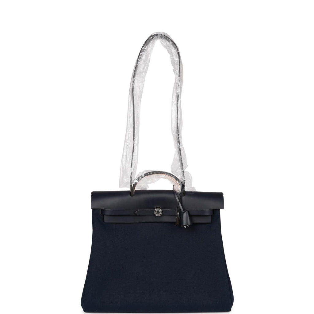 Hermès Bleu Marine Toile Cargo Handbag