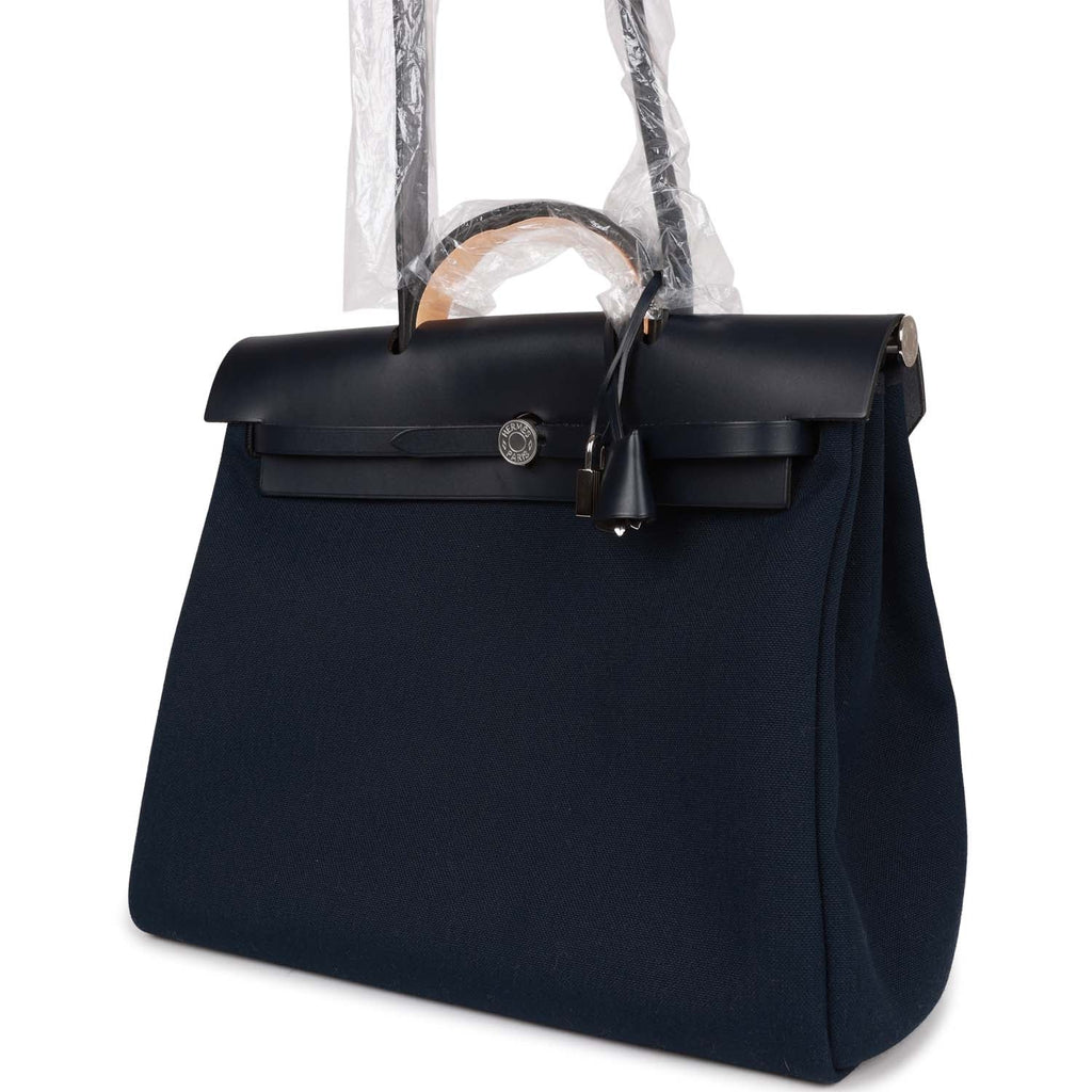 Hermès Toile Militaire & Vache Hunter Herbag Zip Retourne 39 - Blue  Shoulder Bags, Handbags - HER521475