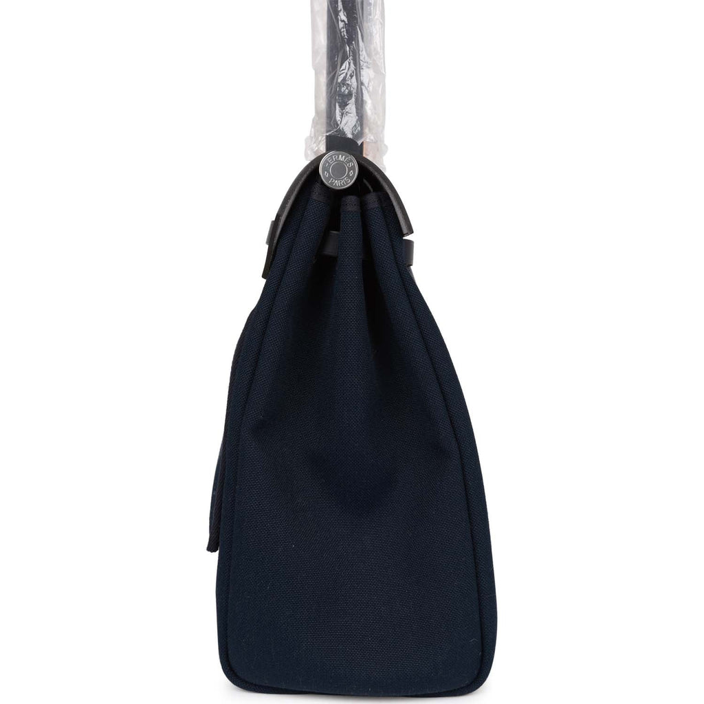 Hermès Bleu Marine Toile Cargo Handbag