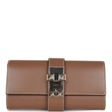 Hermes Medor Clutch 23 Etoupe Tadelakt Palladium Hardware