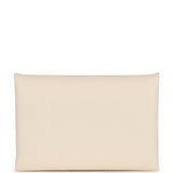 Hermes Calvi Card Holder Nata Epsom Palladium Hardware