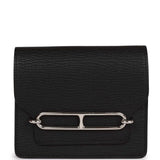 Hermes Roulis Slim Wallet Black Chevre Mysore Palladium Hardware