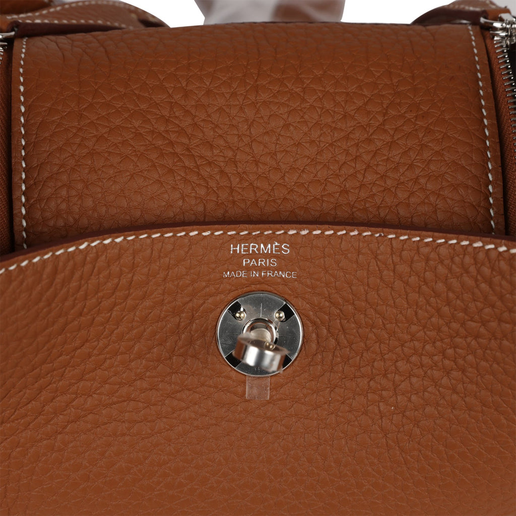 Hermes Mini Lindy Gold Clemence Palladium Hardware – Madison Avenue Couture
