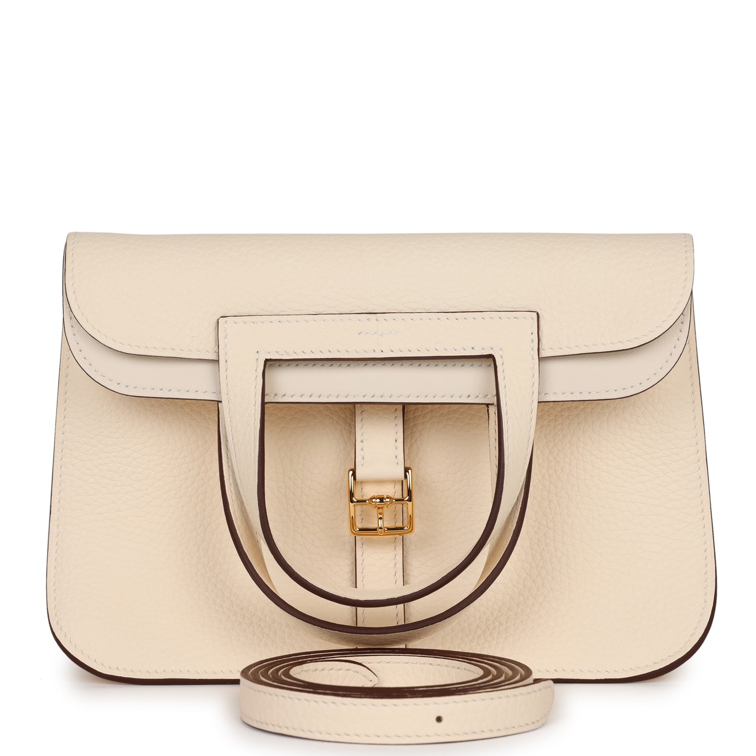 Hermes Halzan 25 Nata Clemence Gold Hardware – Madison Avenue Couture