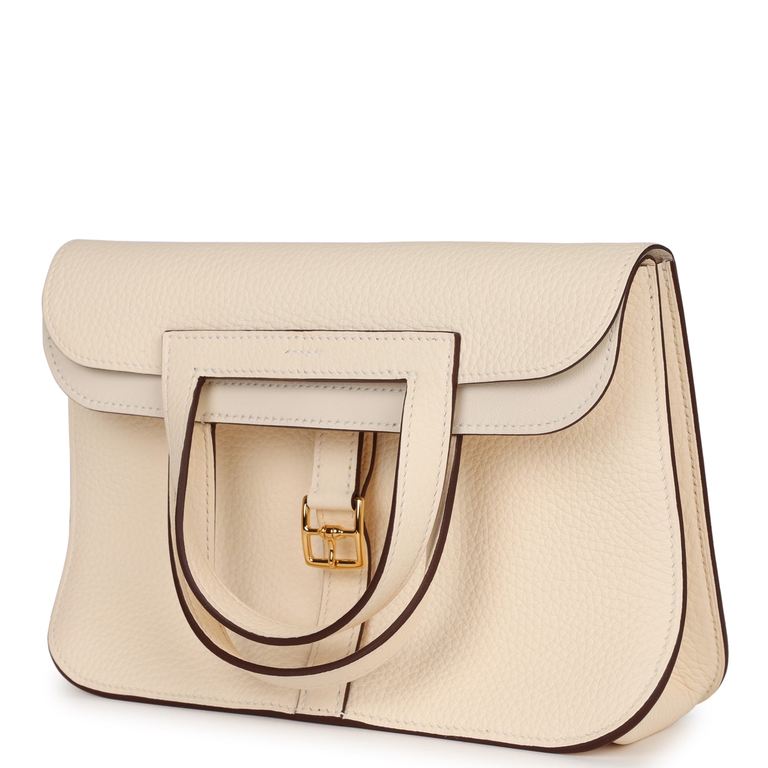 Hermes Halzan 25 Nata Clemence Gold Hardware – Madison Avenue Couture